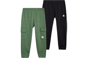 RBX Boys Sweatpants - 2 Pack Soft Performance Fleece Athletic Pants Boys Joggers Kids Sweatpants with Pockets (Sizes: 8-16)