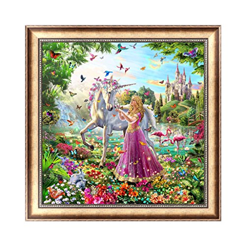 image for Feamos 5D Diamond Painting Embroidery Kit Princess with Horse Stitch C