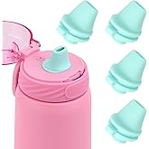 Gosknor 4pcs Bite Valve Replacement for Ello Cooper 22/32oz Stainless Steel Water Bottle, Water Bottle Mouthpiece BPA Free Silicone Cap Lid Spout for Ello Cooper 18/22/32/40oz Accessories Parts(Mint)