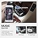 WBESEV Car Charger FM Transmitter Bluetooth Radio Adapter Window Breaker With 2 USB Ports Wireless Stereo Music Player for Phones With Hands Free Calling Voice Navigation Input TF Card Slot (Black)