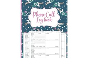 Phone Call Log Book For Business: Telephone Message Book (Sized 8"x10", 110 Pages) - Voice Mail Log Book With Over 500 Call L