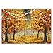 Funnytree 7x5ft Autumn Forest Scenery Photography Backdrop Thanksgiving Golden Fall Landscape Background Nature Path Maple Leaves Baby Adult Portrait Party Decoration Banner Photo Booth Studio Props primary