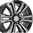 OE Wheels CV44 20 Inch Rim Fits Yukon Denali Style 6x139.7 20x9 Gloss Black Machined - Hollander 5822 (1)