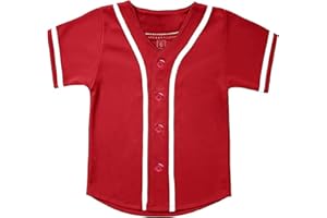 SPTEHW Kids Baseball Jersey Button Down Hip Hop T Shirts Personalized Softball Jersey for Boys Girls