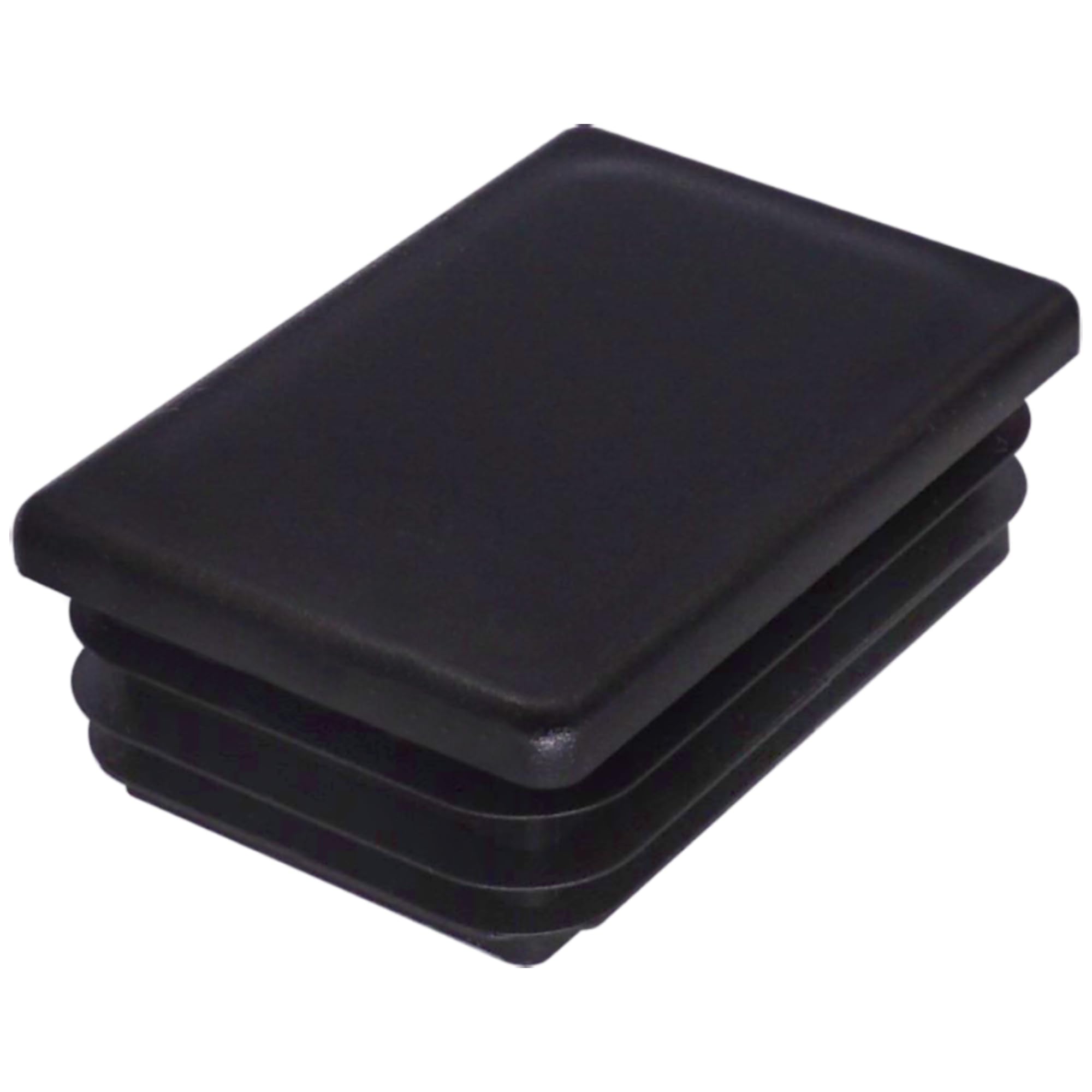 SKIR'CO (16 pcs) Rectangular Plastic Plugs 40 x 60 mm, Mat Tube End Caps, Rectangle Tube Inserts, Fence Post Plugs, Black RAL 9005
