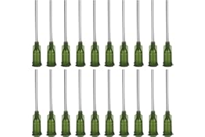 Shintop Dispensing Needle, 1.5 Inch 14G Blunt Tip Syringe Needles with Luer Lock for Refilling Liquid, Inks and Syringes (Pack of 100, Olive Green)