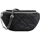 Tory Burch Willa Quilted Nylon Belt Bag Fanny Pack Waist Bag (Black)