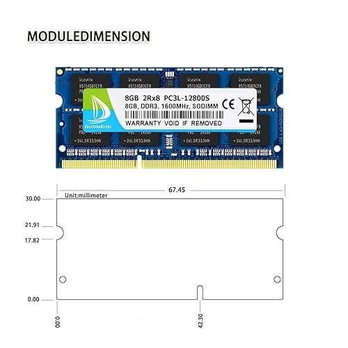 DUOMEIQI DDR3 RAM 8GB Kit (1x8GB) DDR3L/DDR3 1600MHz (DDR3L-1600