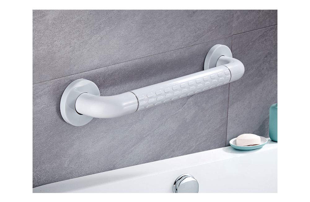 Modern Bathroom Shower Step Knurled Surface Texture in Brushed Nickel