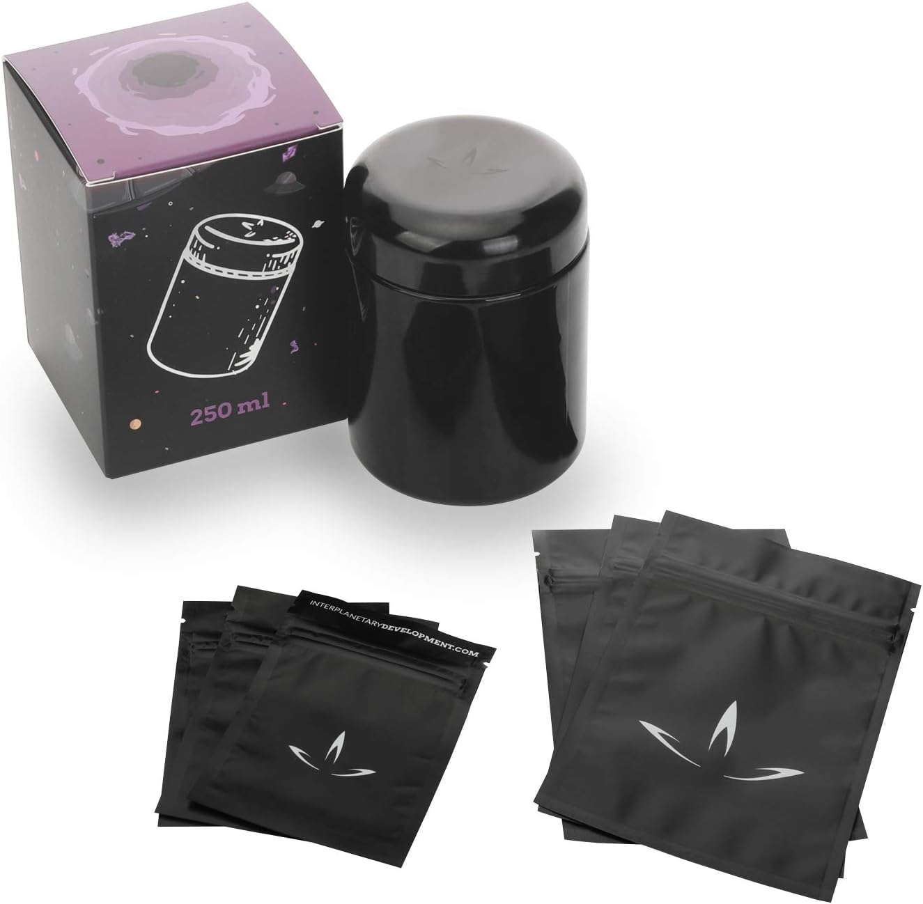 Interplanetary Development Airtight Glass Stash Jar (Half Ounce)