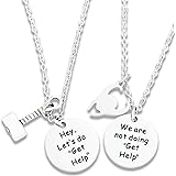 Kivosiiviz Thor Loki Friendship Jewelry Marvel Comic Inspired Necklace for Best Friends Set of 2