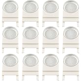 KOHAND 12 Pack Bee Feeders, 5.1 x 3.15 Inch Plastic Entrance Feeders for Beehives, Beekeeping Supplies Jar Feeders with Perforated Lids for Mason Plastic Glass Jars, Sugar Syrup Water Dispenser