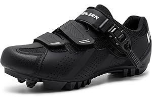 FENLERN Men's Cycling Shoes Mountain Bike Shoes Compatible with 2-Bolt Cleats