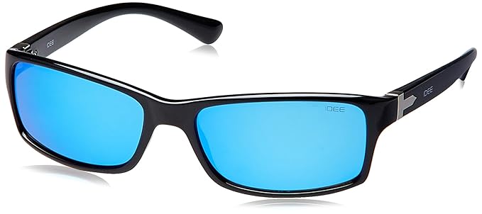 Buy IDEE Rectangle Blue Mirrored Black Shade Sunglasses - S2011 C6 at