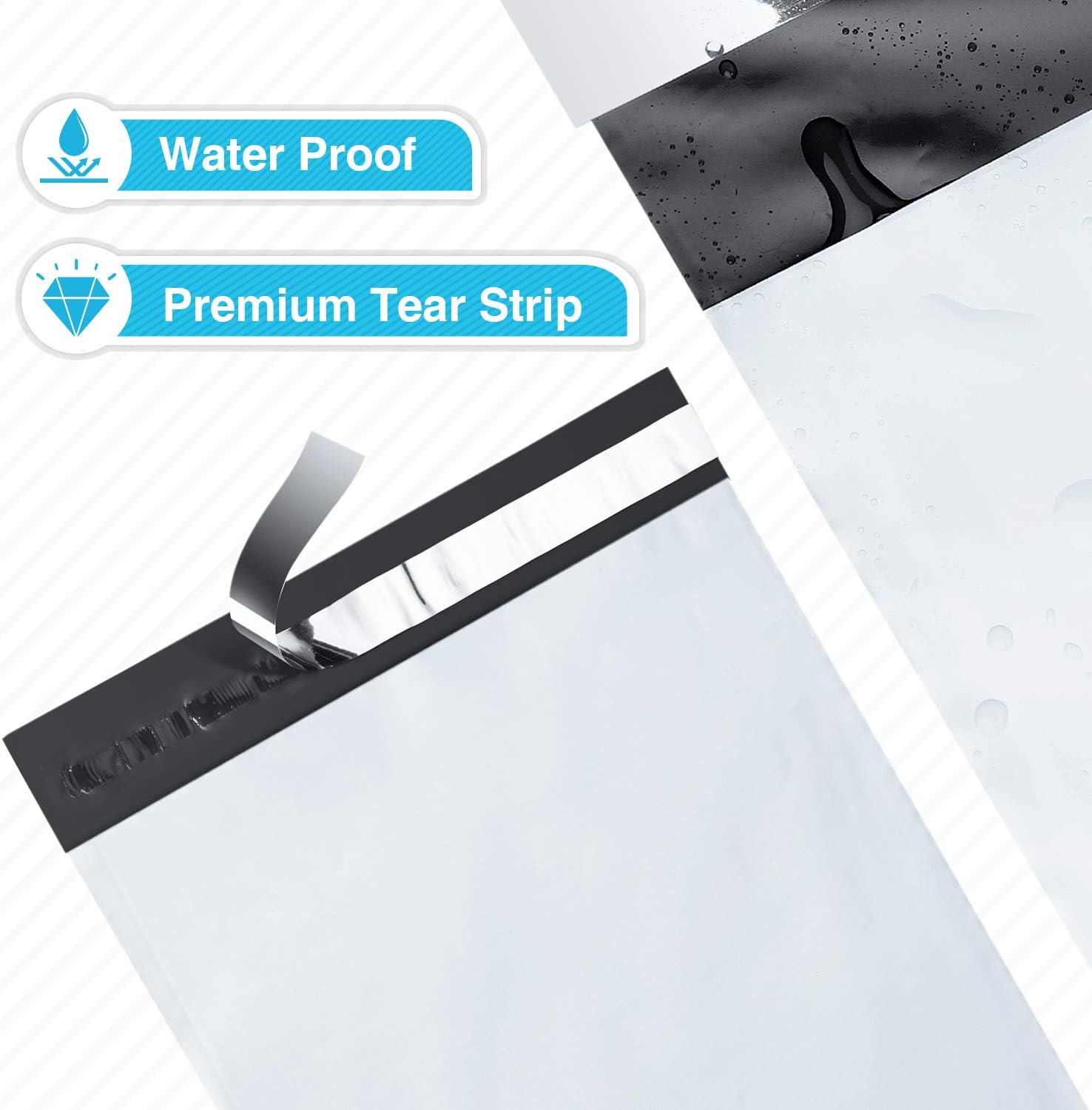 Fuxury 6x9 200pc white Poly Mailers Shipping Envelops Self Sealing Envelopes Boutique Custom Bags Enhanced Durability Multipurpose Envelopes Keep Items Safe Protected : Office Products