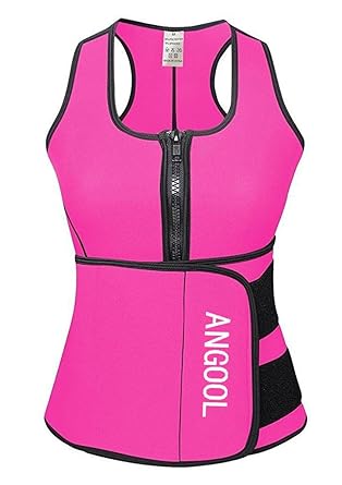 ANGOOL Damen Waist Trianer Korsett Schweiß Weste Sport Korsage Abnehmen Taillenformer Fitness
