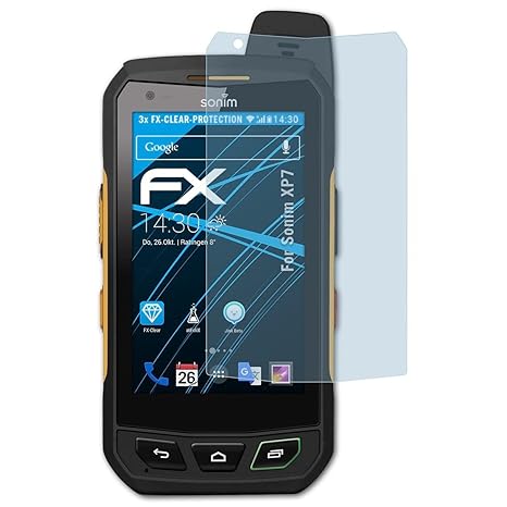 atFolix Schutzfolie kompatibel mit Sonim XP7 Folie, ultraklare FX Displayschutzfolie (3X)