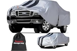 DOZENTRO Ford F-150 Truck Cover Custom Fit 2008-2026 SuperCrew Cab Short Bed(5.5'-6.5') with Door Zipper, 12 Layer Pickup Truck Cover Waterproof All Weather, Car Tarp for Wind Dust Sun etc Protection.