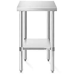 KUTLER Stainless Steel Table 24 x 18 Inches, NSF
