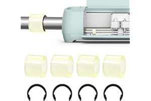 CATOSUM 4 Pcs Rubber Roller Replacements & 4 Pcs Metal Retaining Rings for Cricut Maker/Maker 3, Green