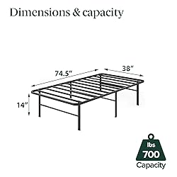 ZINUS Rumi 14in Quick Assembly SmartBase Mattress