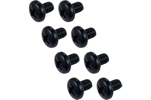 OTTOPO Rear License Plate Screws Black Compatible with Audi and VW M6-1.0 X 8mm 18-8 Stainless Steel Phillips Pan Head 8 Pack