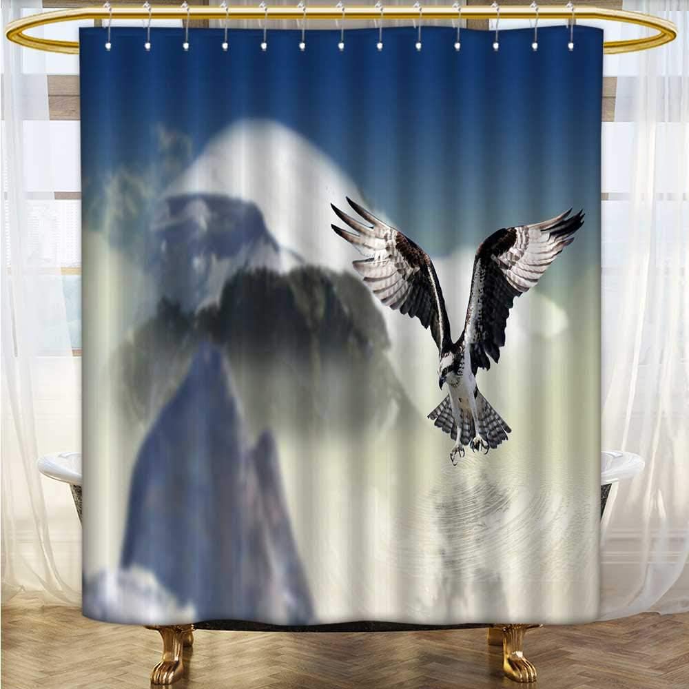 Mikihome Shower Curtains Waterproof The White Tailed Eagle That Spreads