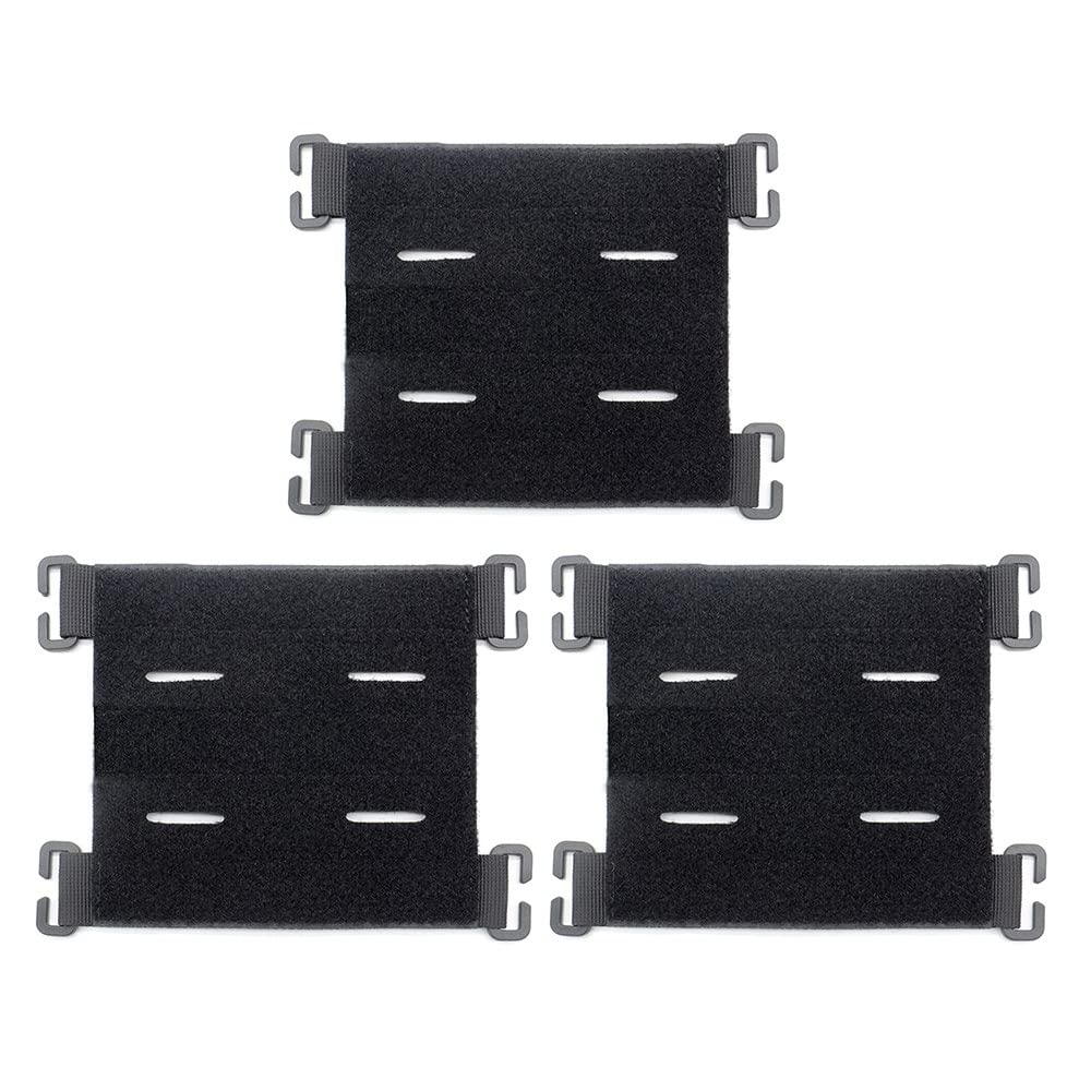 MiOYOOW 3PCS Molle Patch Panel, Sport Patches Molle Attachment with Cutting Loop for Outdoor Backpack Sport Vest