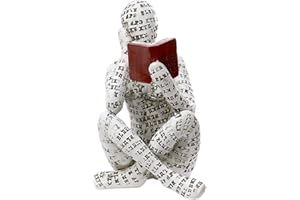 Reading Women Figurine, Thinker Statue，Modern Bookshelf Decor，Aesthetic Sculpture，Room Decor Modern Abstract Decoration on Sh