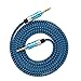 SMALLElectric 3.5mm 4-Pack Nylon Braided Auxiliary Audio Cable (5ft / 1.5m) Tangle-Free AUX Cable for Headphones, iPods, iPhones, iPads, Home/Car Stereos and More (Multicolor)