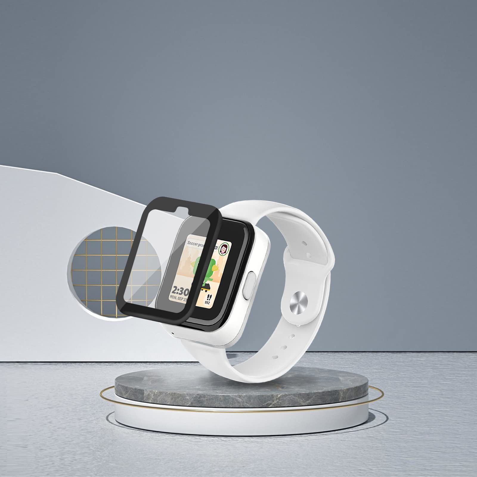 NewJourney Compatible with Sync UP Kids Watch Screen Protector, Hard PET Cover for SyncUP Watch 1 (Not for SyncUP 2)