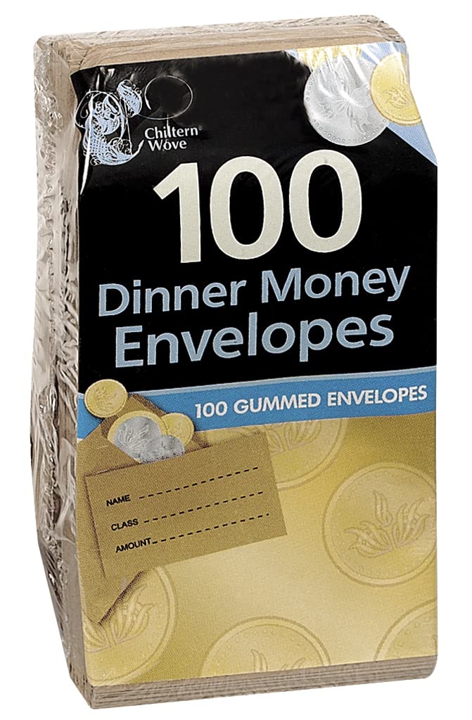 Chiltern Wove ss612 Dinner Money ENVELOPES 100PK,Brown