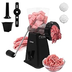 LHS Manual Meat Grinder with Stainless Steel Blades