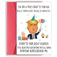 Missonemi Funny Trump 50th Birthday Cards for Dad, Trump Happy 50th Birthday Gifts, Naughty Donald Lecture Bday Card for Him Her, Great 50 Years Old Birthday Decorations for Parents