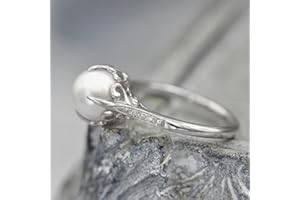 Simple Anniversary Ring Vintage Imitation Pearl Ring for Women Daily Party Vacation Fashion Elegant Daily Wear Jewelry