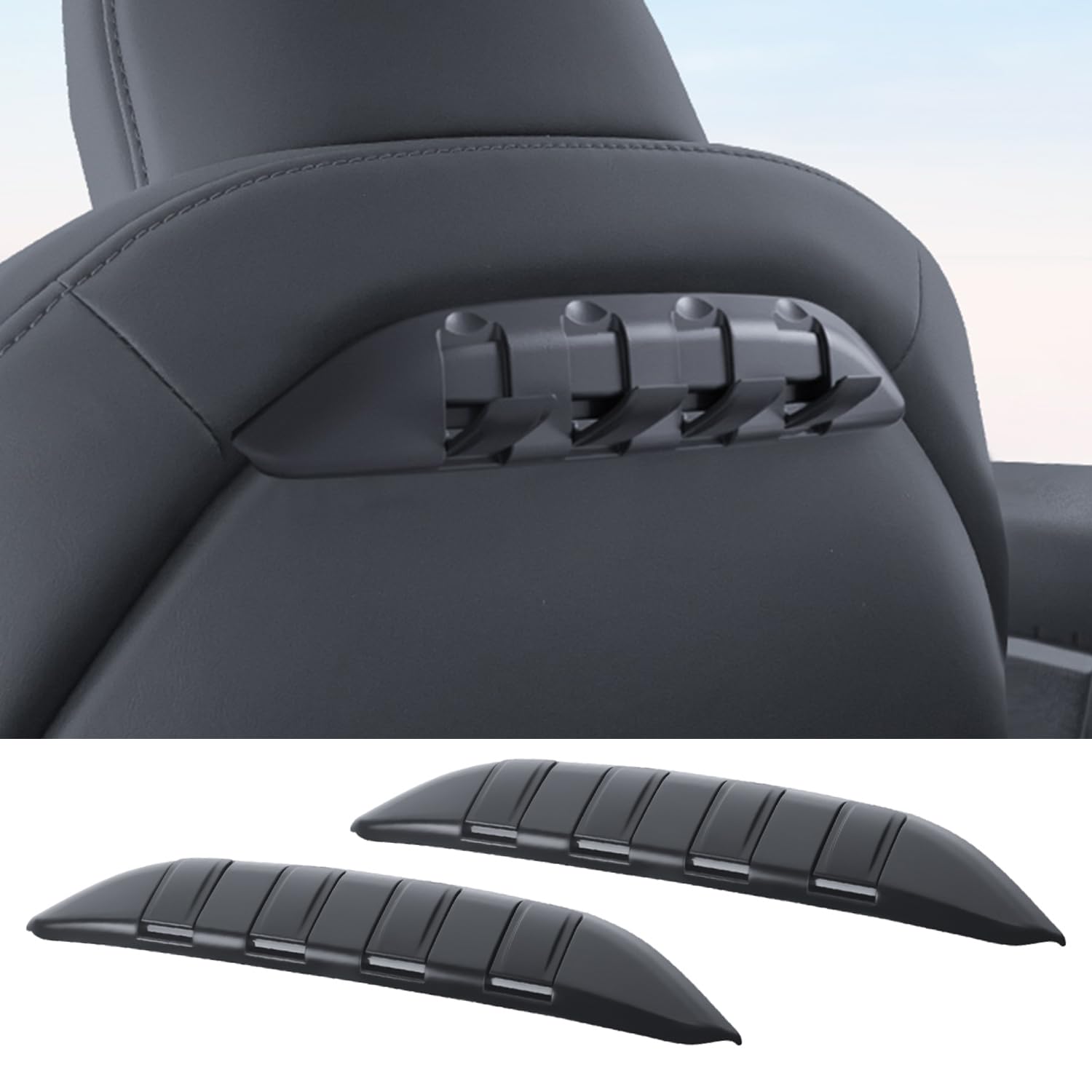 Photo 1 of TOPABYTE 2 Pack Car Seat Back Hooks for Tesla Model Y/3/S/X Handbag Backpack Grocery Bag Hangers Car Hooks Headrest Organizers Purses Hook Hange Accessories