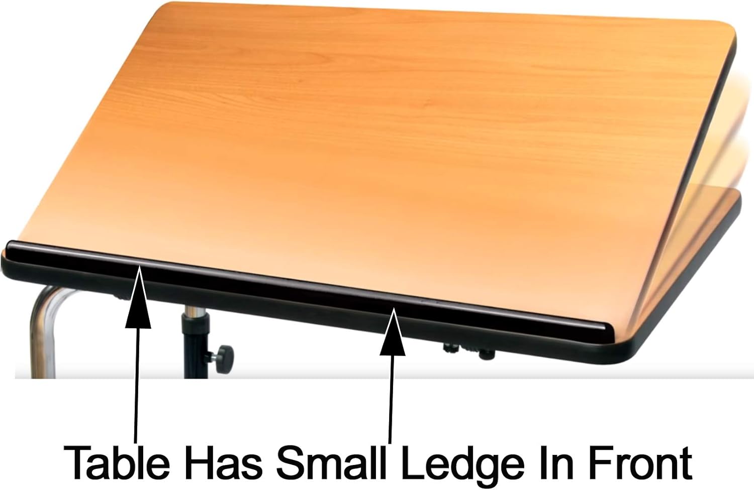 Carex Home Overbed Table with Tilting Top - Hospital Bed Table for Home Use - Bed Tray Table for Eating and Laptops: Health & Personal Care