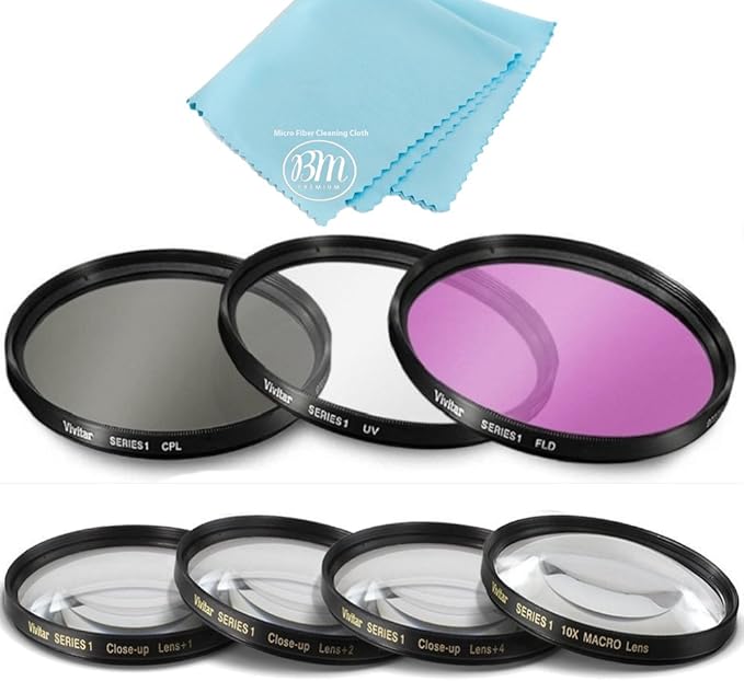 49mm 7PC Filter Set for Canon EOS M50 Mirrorless Amazon.co.uk Camera