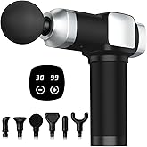 CAMEFER Massage Gun Deep Tissue, Portable Percussion Electric Muscle Massager for Pain Relief, Handheld Massagers with 30 Spe