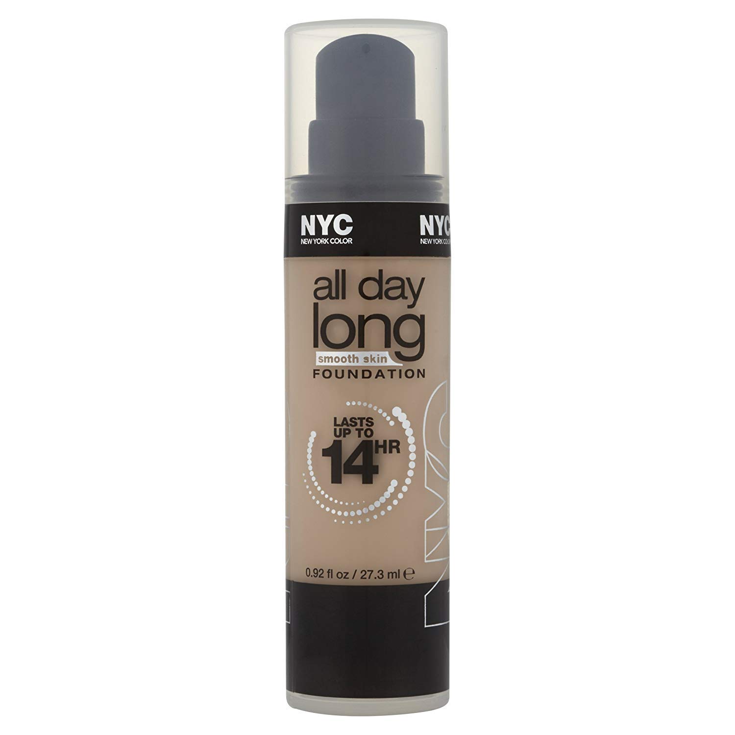 NYC all-day-long smooth skin FOUNDATION, lasts up to 14 hours, 743 Nude Beige