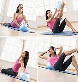 ZHIYE Mini Pilates Ball 25cm PVC Anti-Slip Core Fitness Ball Blue 80kg view 7