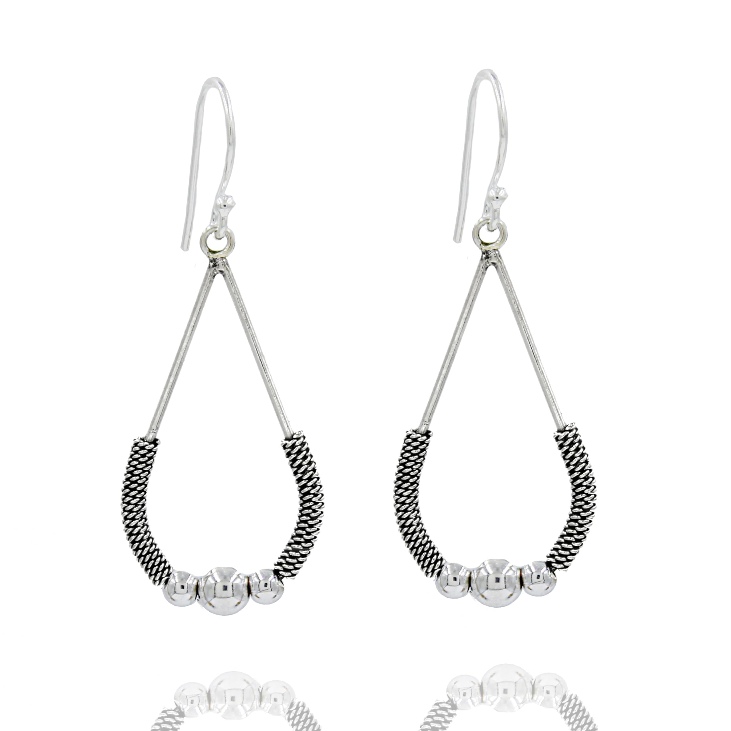 real 925 sterling silver drop dangle earrings for women, fine handmade authentic modern fashion unique designer party jewellery, gift earring jewellery by artisans