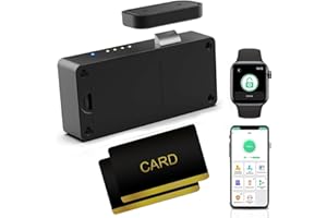 Drawer Lock eLinkSmart Hidden Cabinet Lock with NFC RFID Card Bluetooth APP Child Safety No Drilling Required for Kitchen Pantry Furniture Cupboard Door Black