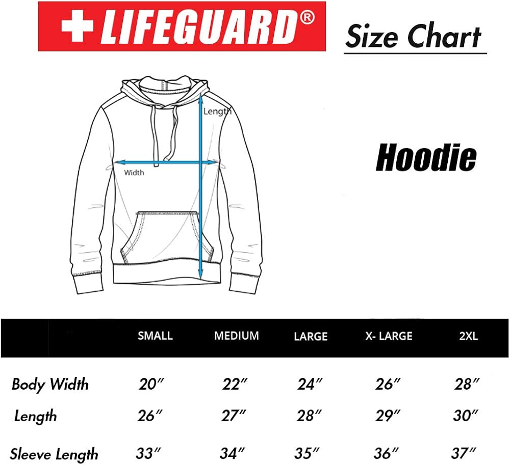 LIFEGUARD Officially Licensed First Quality Pullover Hoodie Sweatshirt Apparel Unisex for Men Women: Clothing