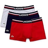 Lacoste mens Cotton Stretch Print Animation Boxer Briefs, 3-pack
