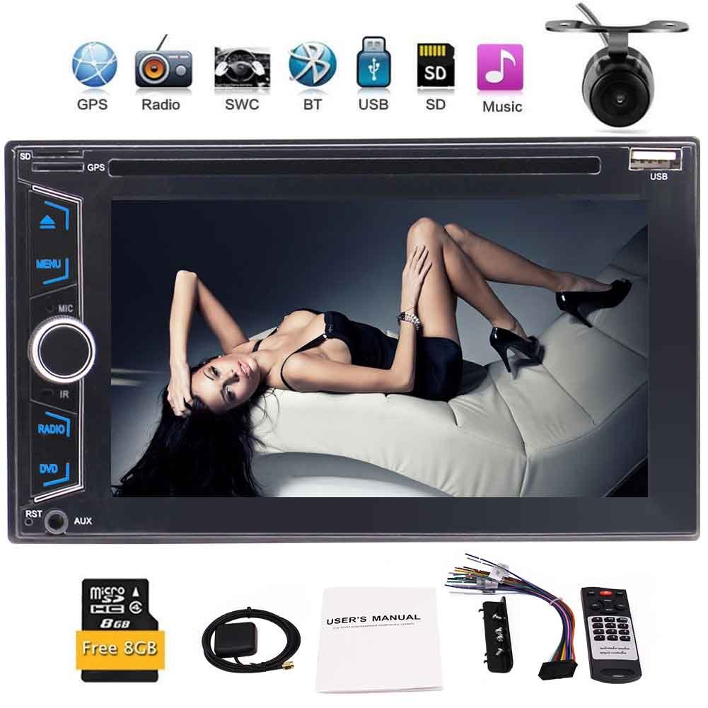 Free Camera included!6.2 inch car audio Double din 2 Din Car Stereo DVD Player Navigation automagnitol 2din auto tactics in dash headunit auto radio in dash pc system unit with GPS,Bluetooth,USB,