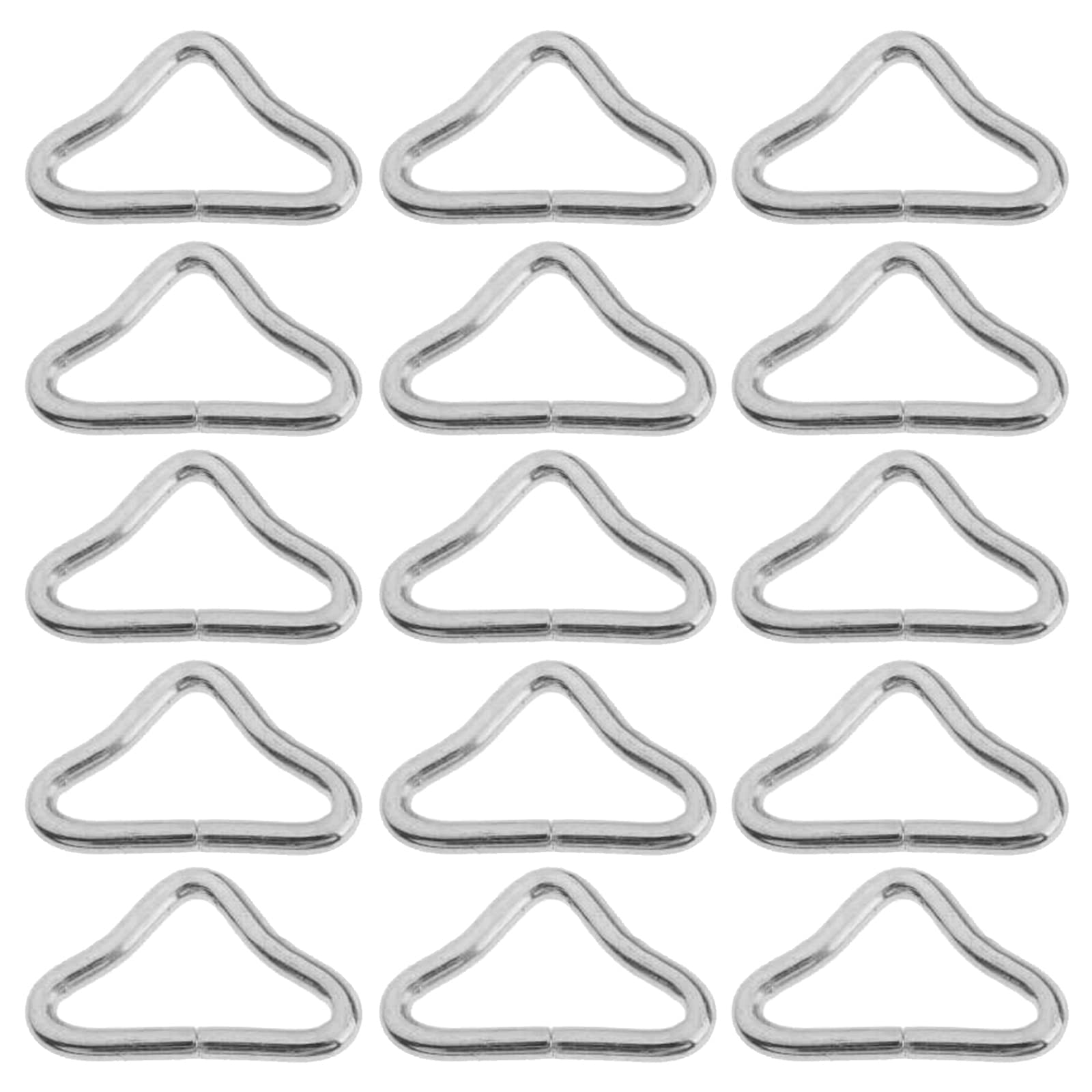 NA 15 Pcs Metal Triangle Ring Buckle Connectors Trampoline Buckles Triangle Rings Trampoline Fixers for Trampoline Accessories