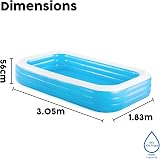 Bestway Family Paddling Pool Inflatable Kids Pool 1161L 3.05m x 1.83m x 56cm view 7