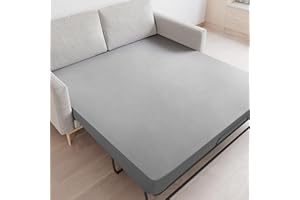 COLDWIND Sofa Bed Queen Sheets Only, Queen Sleeper Sofa Sheet 60" X 74" with 8" Deep Pocket, Bed Mattress Sheets Stretchable Breathable Jersey Knit Cover, 1 Pack, Gray