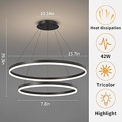 Matven Modern Ceiling Chandelier Light, Acrylic